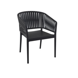 Plastová židle PORTOFINO ARMCHAIR - barva černá + podsedák zdarma